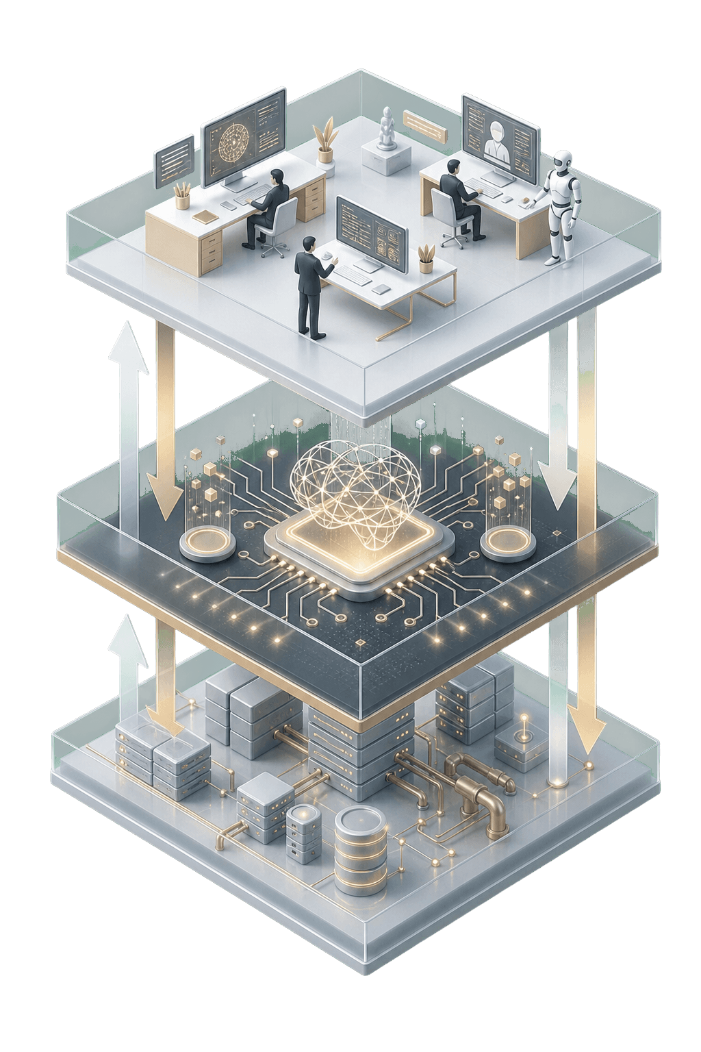 AI Workspace、Sibyl、AIPLAの三層構造